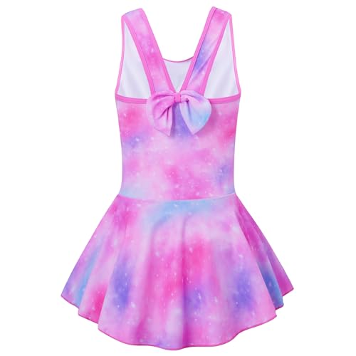 Image of Akokvlar Girl One Piece Swimsuit with Skirt Bathing Suit Swimwear 3-16Y