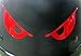 Reflective Evil Eyes in Red - 5 3/4" x 2"die cut vinyl decal for helmets, windows, cars, trucks, tool boxes, laptops, MacBook - virtually any hard, smooth surface