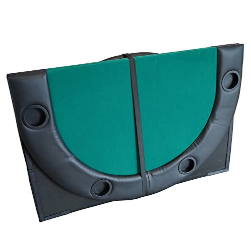 Seetooogames 84" 10 Player Tri-Fold Poker Table Top With Padded Rails And Plastic Cup Holders #TOP4