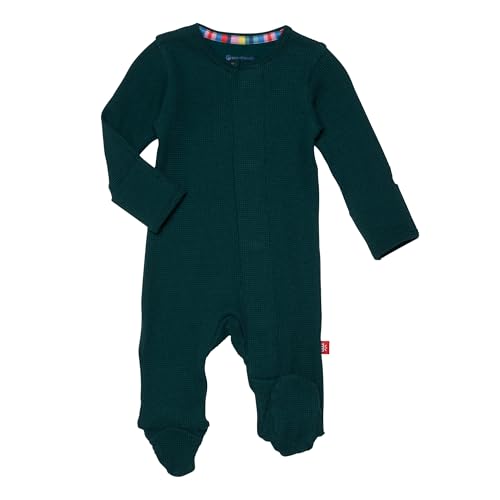Image of Magnetic Me Boys Modal Magnetic Baby Footie Pajamas | Silky Soft Modal Fabric | Baby Sleepers Available in Sizes PRE - 24M