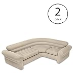 Intex Inflatable Corner Living Room Neutral Sectional Sofa 68575EP 2 Pack
