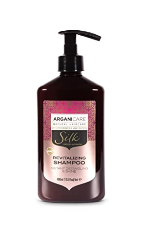 Arganicare Shampoing Revitalisant à la Protéine de Soie – 400ml Flacon Pompe
