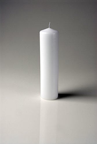 3 X 12 Inch White Unscented Pillar Candles Handpoured For Weddings, Home Decoration, Relaxation, Spa, Smokeless Cotton Wick Made In Usa #TOP13