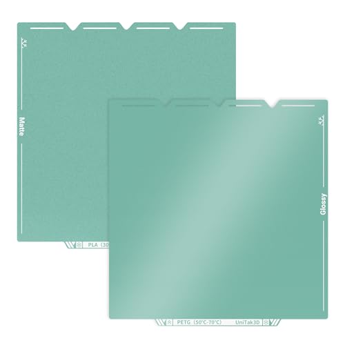 UniTak3D U1 Cold Build Plate 276 * 293mm Druckplatte Beidseitig Glossy+Matte Niedertemperaturdruck Kaltbauplatte,Druckbett Compatible with Snapmker U1 Drucker