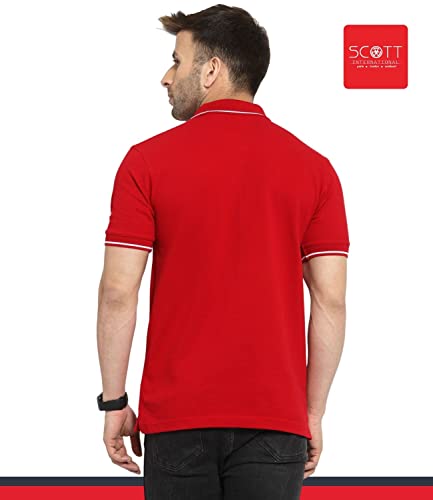 Image of Scott International Men's Regular Fit Half Sleeve Organic Cotton Polo T-Shirt