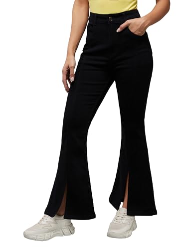 Image of Dolce Crudo Boot Cut High Rise Cropped Jeans for Women