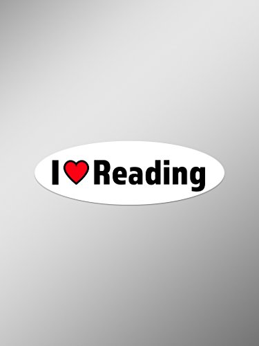 I Love Reading Vinyl Decals Stickers (Two Pack) | Cars Trucks Vans Windows
