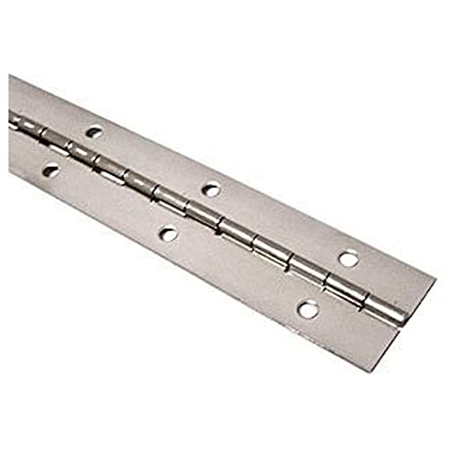 Merriway BH07637 Piano Hinge Chrome Plated 6 Inch x 1.1/4 Inch, Silver