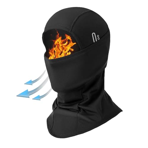 Nidazee Ski Mask Windproof Thermal Balaclava for Men Women Winter Face Mask for Running Cycling Hiking Black