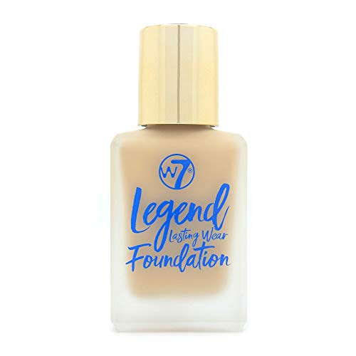 W7 Legend Foundation - Creamy Liquid Foundation For Poreless, Semi-Matte Medium Coverage - 28Ml (Sand Beige) #TOP23
