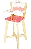 Hape Wooden Doll Highchair – Classic Pretend Play Baby Doll Feeding Chair, Durable & Child-Safe, Role Play Toy for Kids, Encourages Imaginative & Social Skills Development