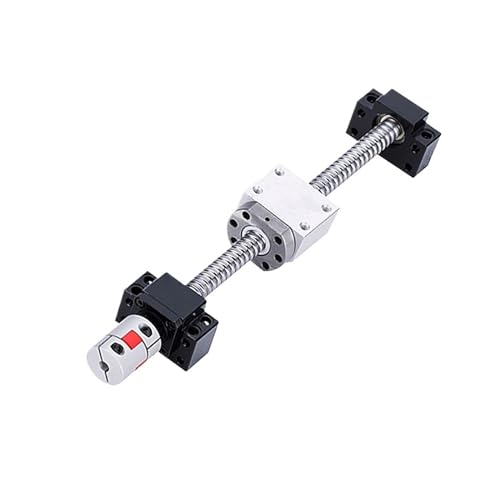 Metal Ball Screw nut SFU1610 Ball Screw Length 150-550mm Screw Nut Holder BK12BF12 Support Seat and Coupling Ball Screw Set(550mm)