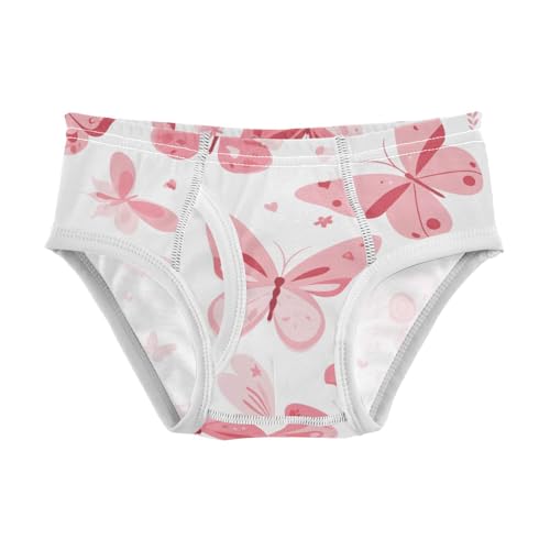 Butterflies on White Pink Baby Boys Comfort Kids Underwear Cute Children Panties