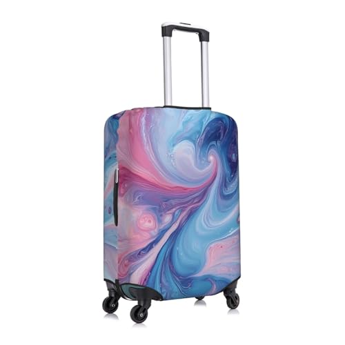 Watercolour Marble Elastic Travel Luggage Cover, Washable Spandex Suitcase Protector, Anti-Scratch Fits 18-32 Inch3