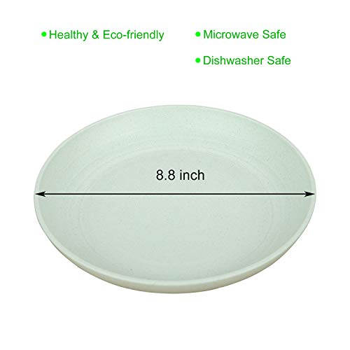 Image of Wheat Straw Reusable Dishwasher and Microwave Safe BPA-Free Plate Set ( 8.8 inch - Large)