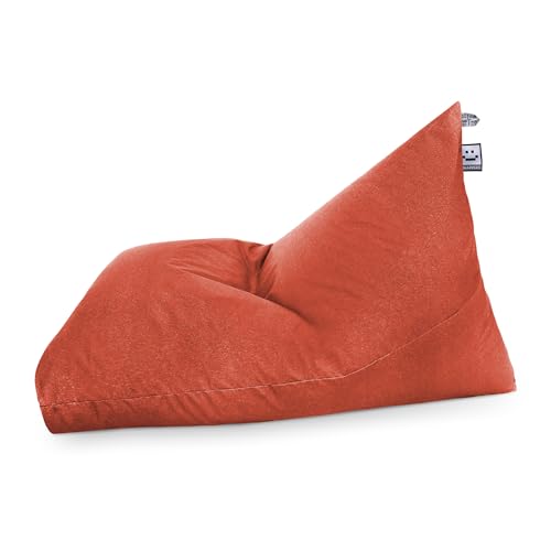HAPPERS Puff Pirámide XL Naylim Mate Naranja para Exterior con Relleno Incluido