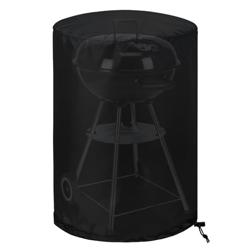 Housse Barbecue Extérieure Ø90×120 cm, 420D Oxford Imperméable pour Housse Barbecue Rond, Polyester Grande Taille Housse Plancha Exterieur, Anti-UV et...