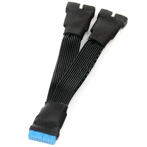 Cable interno USB 3.0 de 19 pines divisor de 1 a 2 para extensión de placa base de PC 2