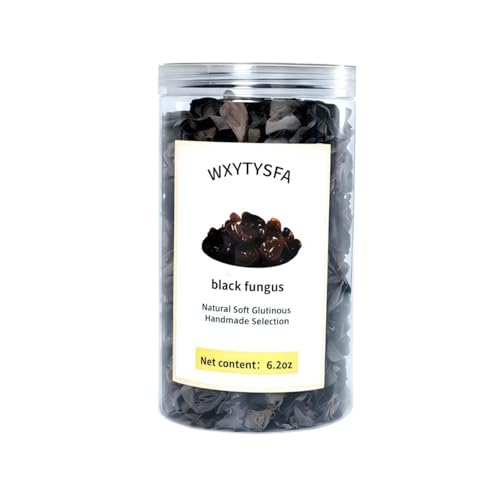 Perfect Black Fungus Mushrooms ,Black fungus,woodear 6.1 oz/175g Tender and flavorful, beautifully packaged in a jar.
