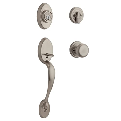 Kwikset Chelsea Single Cylinder Handleset W/Juno Knob Featuring Smartkey In Satin Nickel - 98001-369 #TOP2