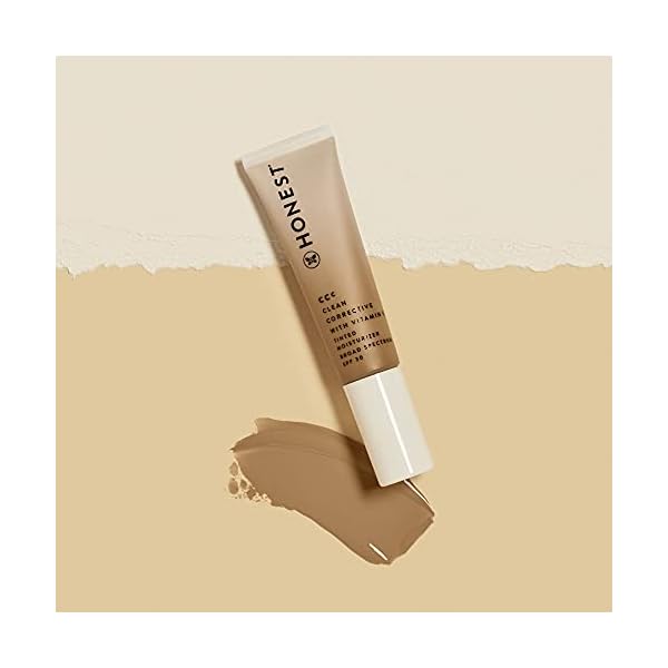 Honest-Beauty-Clean-Corrective-with-Vitamin-C-Tinted-Moisturizer-Broad-Spectrum-SPF-30-Medium-VEGAN-6-in-1-Multitasker-Chemical-Sunscreen-Free-Dermatologist-Tested-1oz-Packaging-may-vary Honest Beauty CCC Clean Corrective with Vitamin C Tinted Moisturizer | Mineral SPF 30 | Vegan + Cruelty Free | Sahara Medium Deep, 1 fl oz