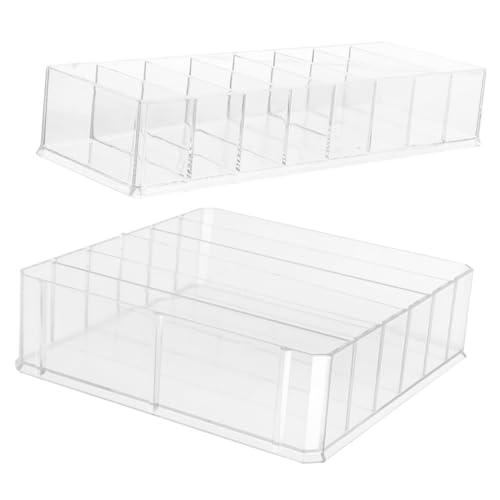 Gogogmee 2pezzi Organizer Per Scrivania Con Scomparti Rimovibili Vassoio Porta Documenti Per Ufficio e Casa Per Contanti Carte e Piccoli Oggetti