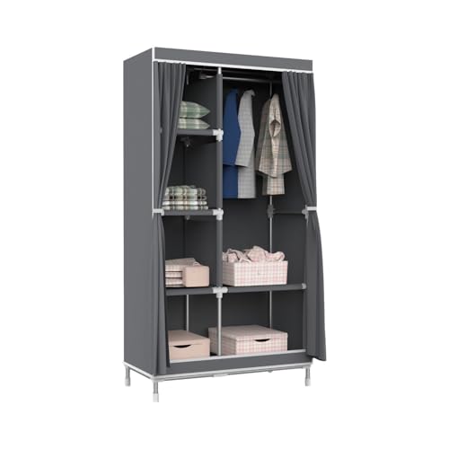 THINIA HOME Armario Ropero de Tela 90x43x168 cm
