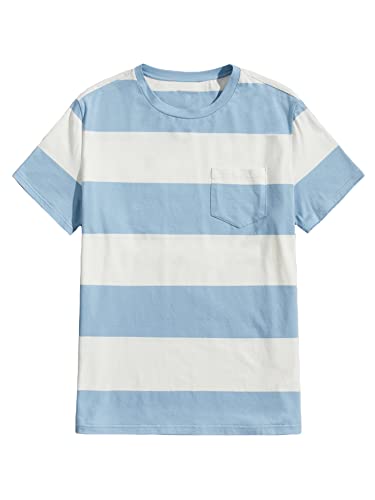 Floerns Men's Color Block Short Sleeve Tshirt Casual Crew Neck Tee Shirt