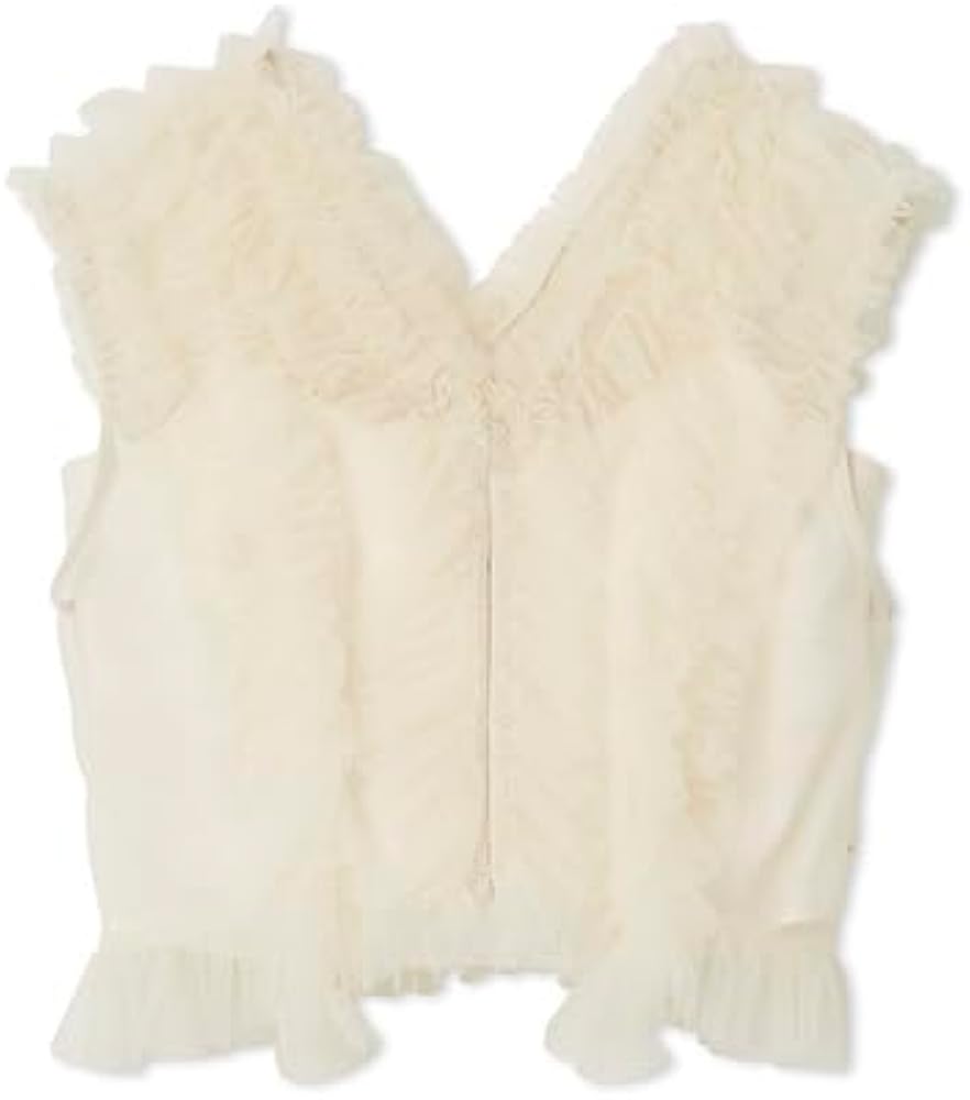 Fray I.D ラッフルチュールノースリブラウス Amazon | ラッフルチュールノースリブラウス FWFB252213OWHTF | シャツ