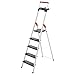 Hailo L100 Topline Alu-Sicherheits-Stehleiter - 5 XXL-Stufen bis 150 kg - Stehleiter mit ausziehbarem Haltebügel, Plattformverriegelung - viel Zubehör - klappbare Aluleiter Made in Germany - schwarz man sich günstig Kaufen-Hailo L100 Topline Alu-Sicherheits-Stehleiter - 5 XXL-Stufen bis 150 kg - Stehleiter mit ausziehbarem Haltebügel, Plattformverriegelung - viel Zubehör - klappbare Aluleiter Made in Germany - schwarz