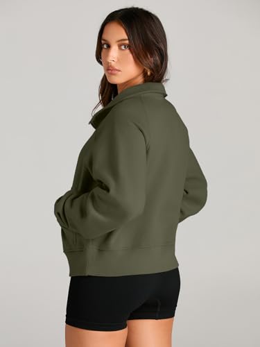 Image of AUTOMET Womens Sweatshirts Half Zip Cropped Pullover Fleece Quarter Zipper Hoodies 2026 Fall Fashion Outfits Clothes