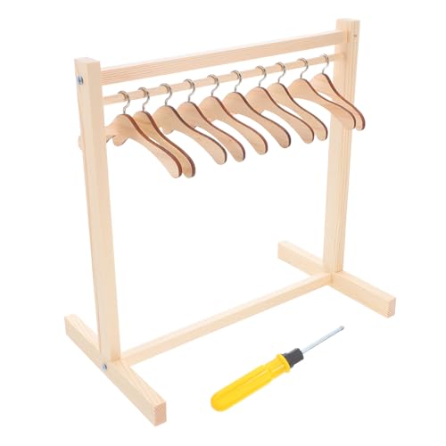 Meuble de poupée en bois 30 cm pour ranger les vêtements miniatures sans glisser