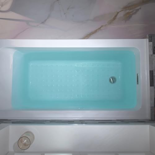 Image of WOODBRIDGE 60 inch Acrylic Rectangular Alcove Soaking Bathtub in White with Left Drain, Brushed Nickel pop-up Drain Included, LB429-L