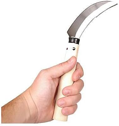 Sickle and Saw Knife, 4 Inch Curved Cutting Blade