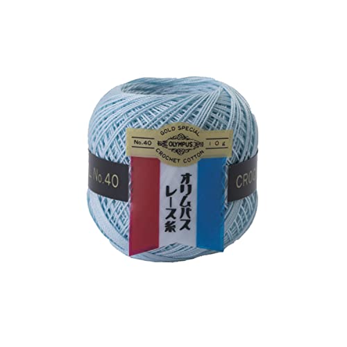 オリムパス製絲 金票 レース糸 #40 Col.361 水色系 10g 約89m