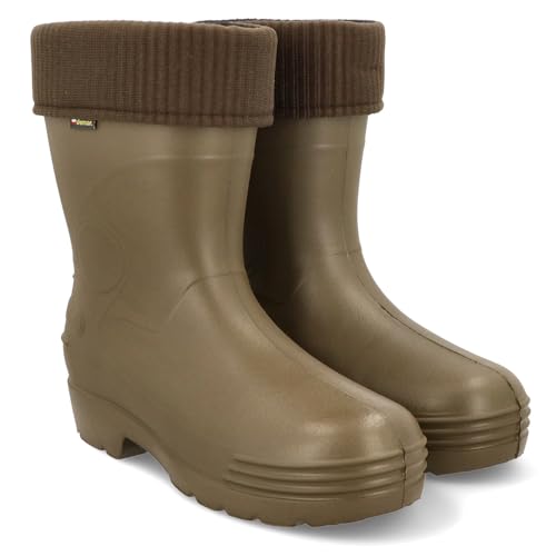 DEMAR FARMER leichte EVA Gummistiefel Thermostiefel gefüttert Khaki (Khaki, EU Schuhgrößensystem, Erwachsene, Numerisch, M, 44)