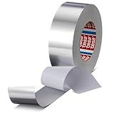 Aluminiumband - Tesa 60672 - Metallisches Dichtband Für Hohe Und Niedrige Temperaturen, Wasser- Und Dampfdicht, Gasbeständig, Robust, Geeignet Für Dauerhafte Reparaturen (50 mm x 10 m)