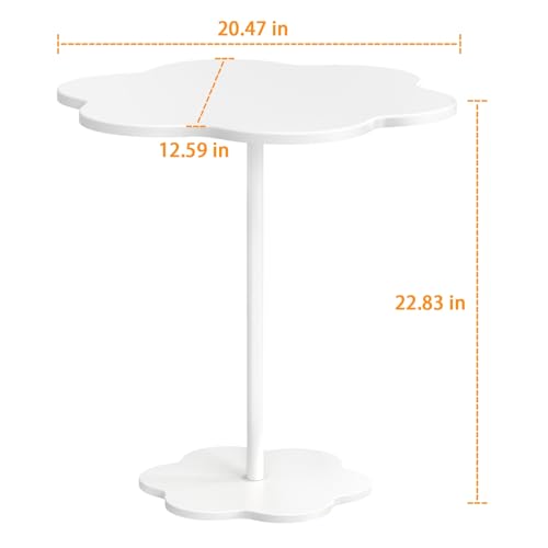 Table basse facile à assembler et table d'appoint de bureau blanche