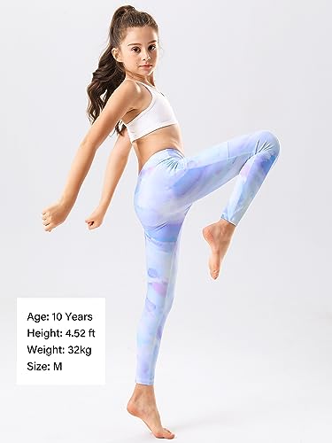Stelle Girls' Athletic Leggings Kids Dance Running Yoga Pants Workout Active Dance Tights with Pockets