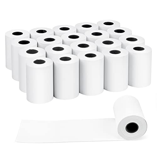 Lote de 20 bobinas de papel térmico de 57 x 40 mm, 9,5 metros, sin bisfenol con papel térmico, rollos de papel de impresión para registrador de caja, recibos de terminal POS