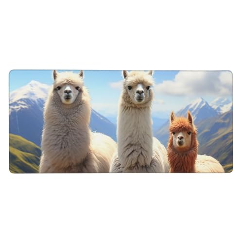 Tapis de souris de jeu XXL motif alpaga, une idée cadeau originale pour le bureau de vos proches