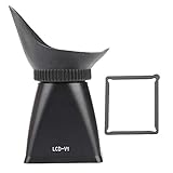 Bewinner Visor LCD 2.8X para cámara Pantalla LCD Visor de Aumento Visor de Lupa con Visor de cámara con Campana extensora para DII/7D/500D, D700/D800, 550D/5DIII, 600D/60D(V1)