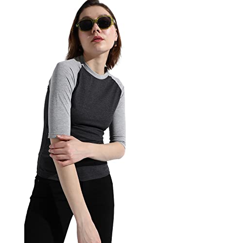 Image of PINACOLADA Grey Quarter Sleeves T-Shirts one Two Three