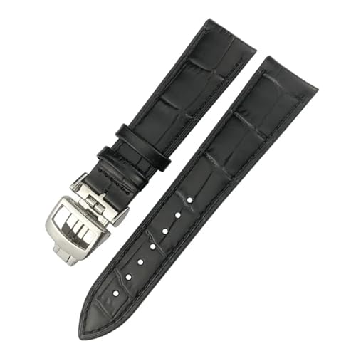 Bracelet de montre en cuir véritable noir marron bleu 20mm 21mm 22mm - 4