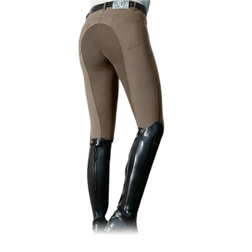 Pantalon equitation femme kaki taille haute élastique en 2XL