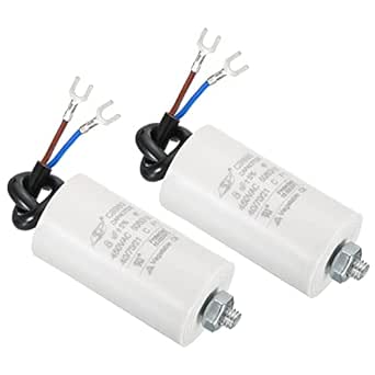 PATIKIL CBB60 30uF Condensateur de Démarrage, 3Pcs AC 450V 2 Fils 50/60Hz Cylindre 70x42mm pour