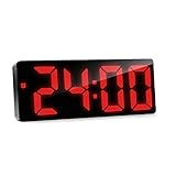 LED Digital Alarm Clock, Snooze, Adjustable Brightness, Simple Design Desk Clock with Easy to Read...