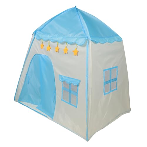 Tente de jeu château bleu en tissu Oxford pour moments ludiques enfant
