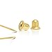 14k Yellow Gold Ball Stud Earrings with Secure Screw-backs (4mm)