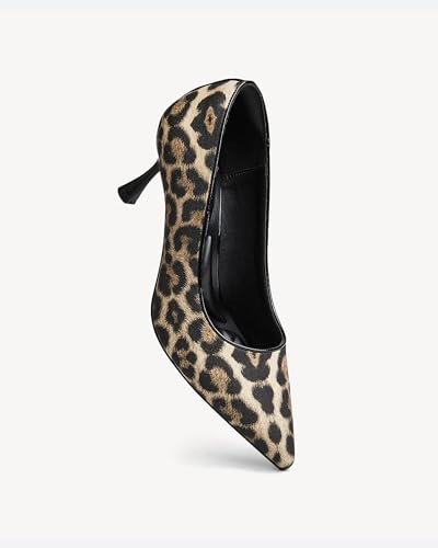 Women's Minimalist Pointed Toe Heeled Pumps Wide3